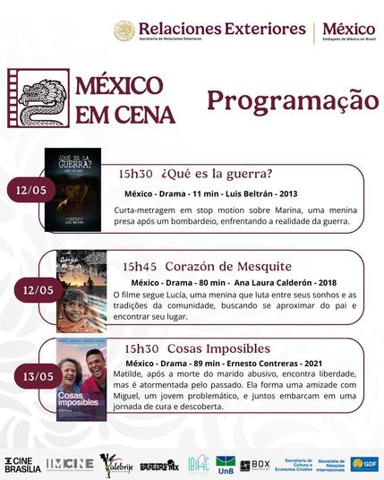 sinopses dos filmes:

¿Qué es la guerra? - curta-metragem em stop motion sobre Marina, uma menina presa após um bombardeio, enfrentando a realidade da guerra.

Corazón de Mesquite - o filme segue Lúcia, uma menina que luta entre seus sonhos e as tradições da comunidade, buscando se aproximar do pai e encontrar seu lugar.

Cosas Imposibles - Matilde, após a morte do marido abusivo, encontra liberdade, mas é atormentada pelo passado. Ela forma uma amizade com Miguel, um jovem problemático, e juntos embarcam em uma jornada de cura e descoberta.